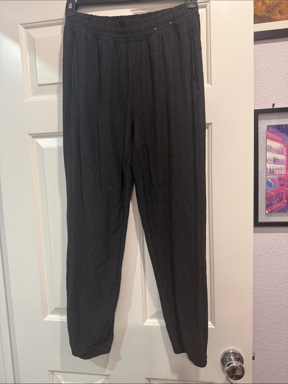 Men's Black Elastic Waist Jogger Pants
